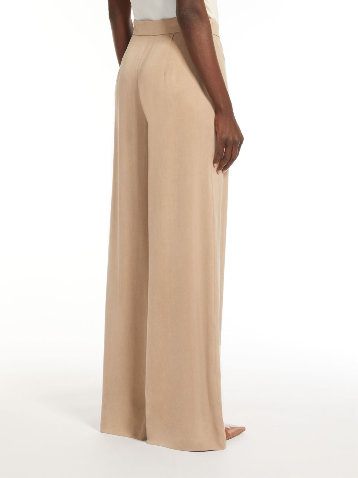Flowing satin trousers