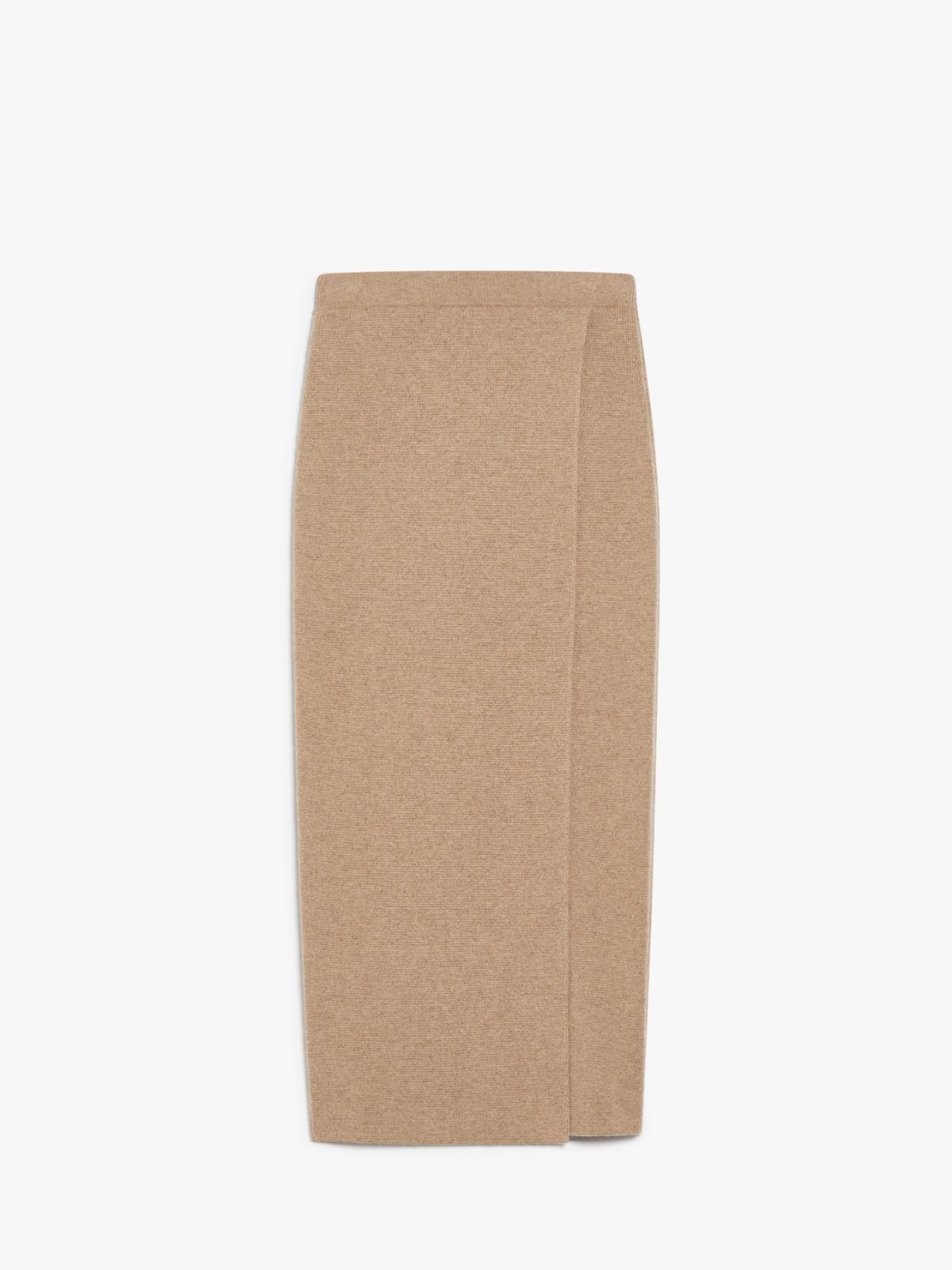 Straight wool and cashmere skirt