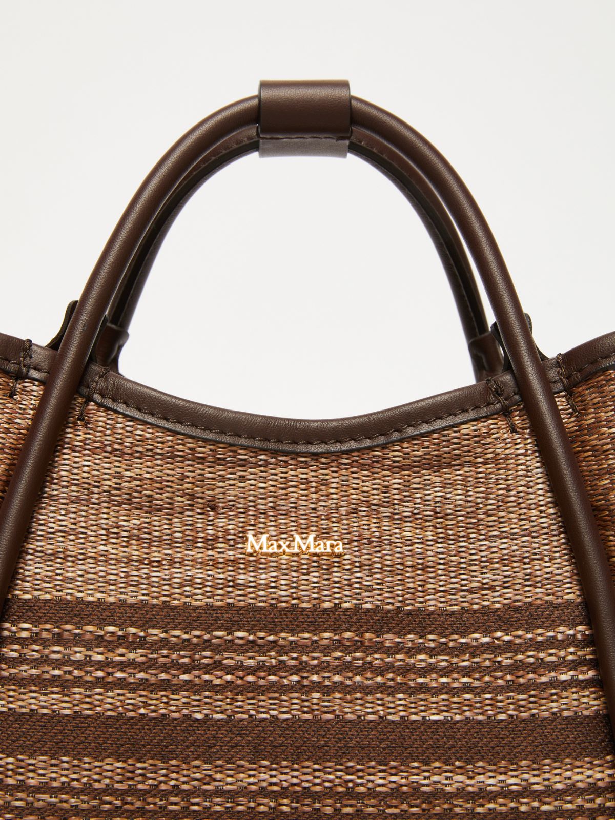 Jacquard raffia fabric extra-small Marine bag