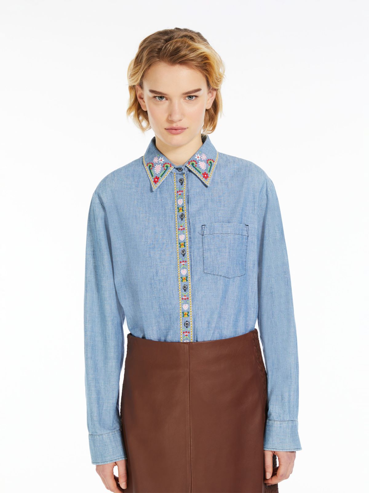 Cotton chambray shirt