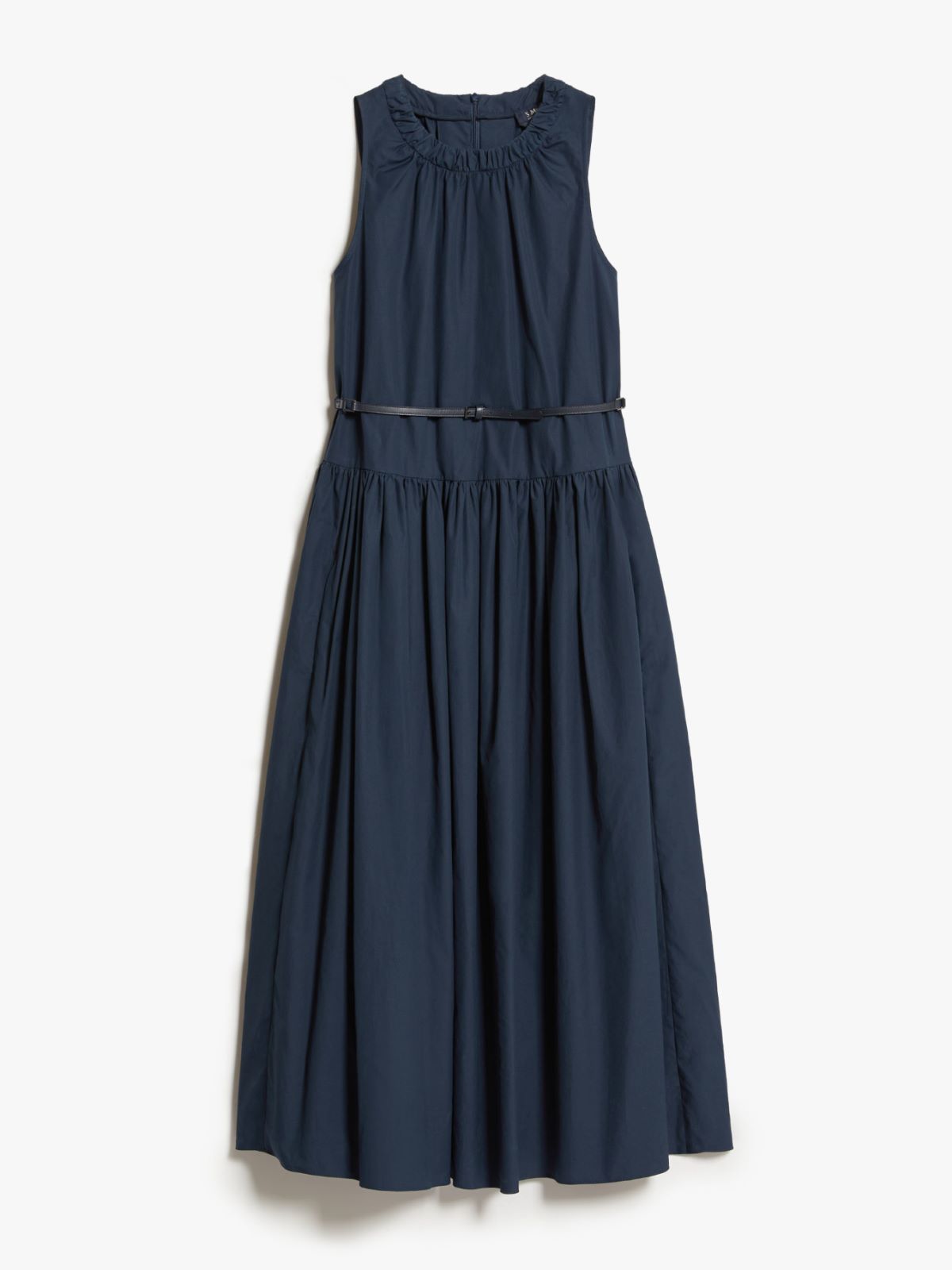 Poplin dress with belt