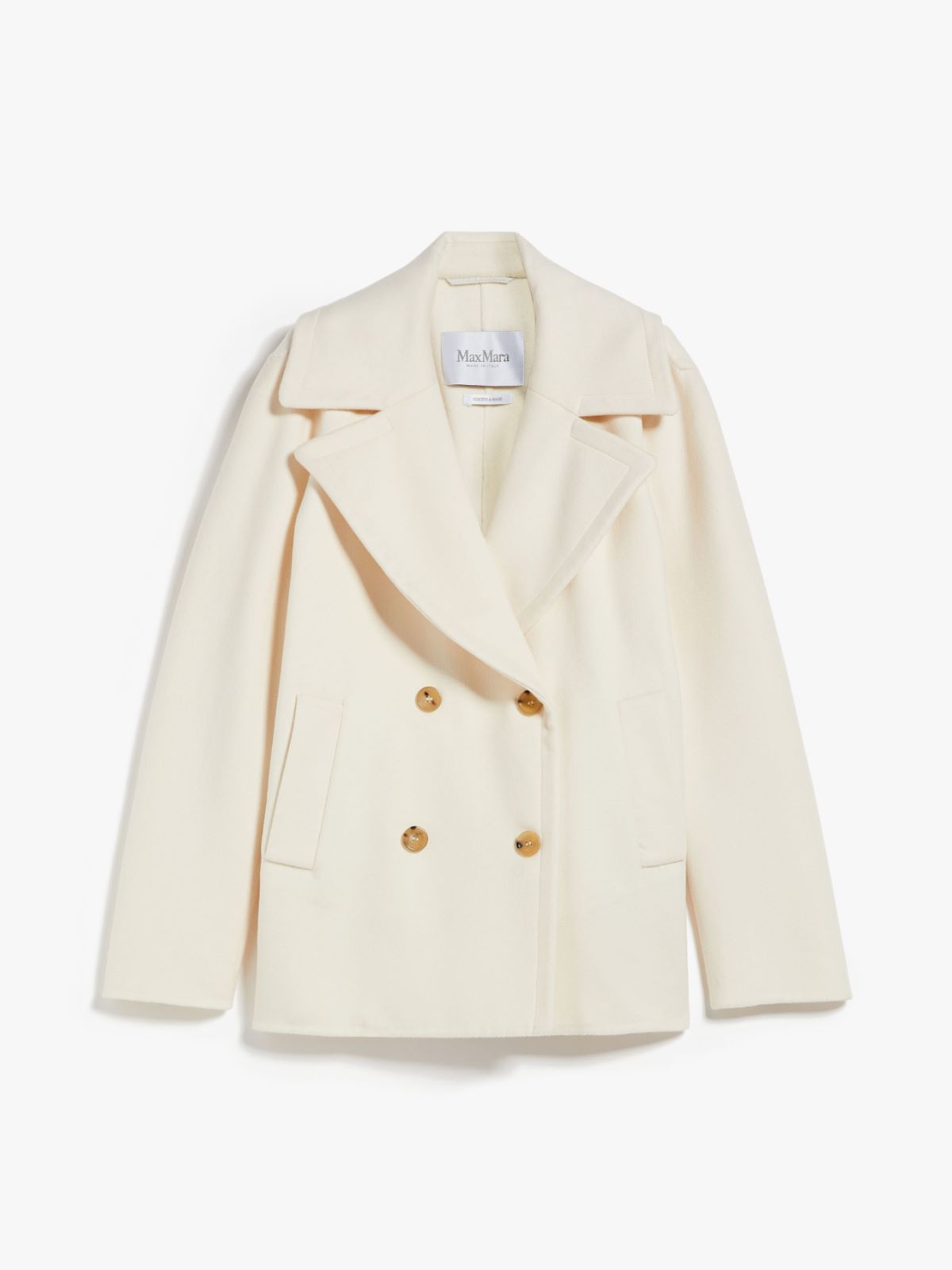 Wool and cashmere pea coat