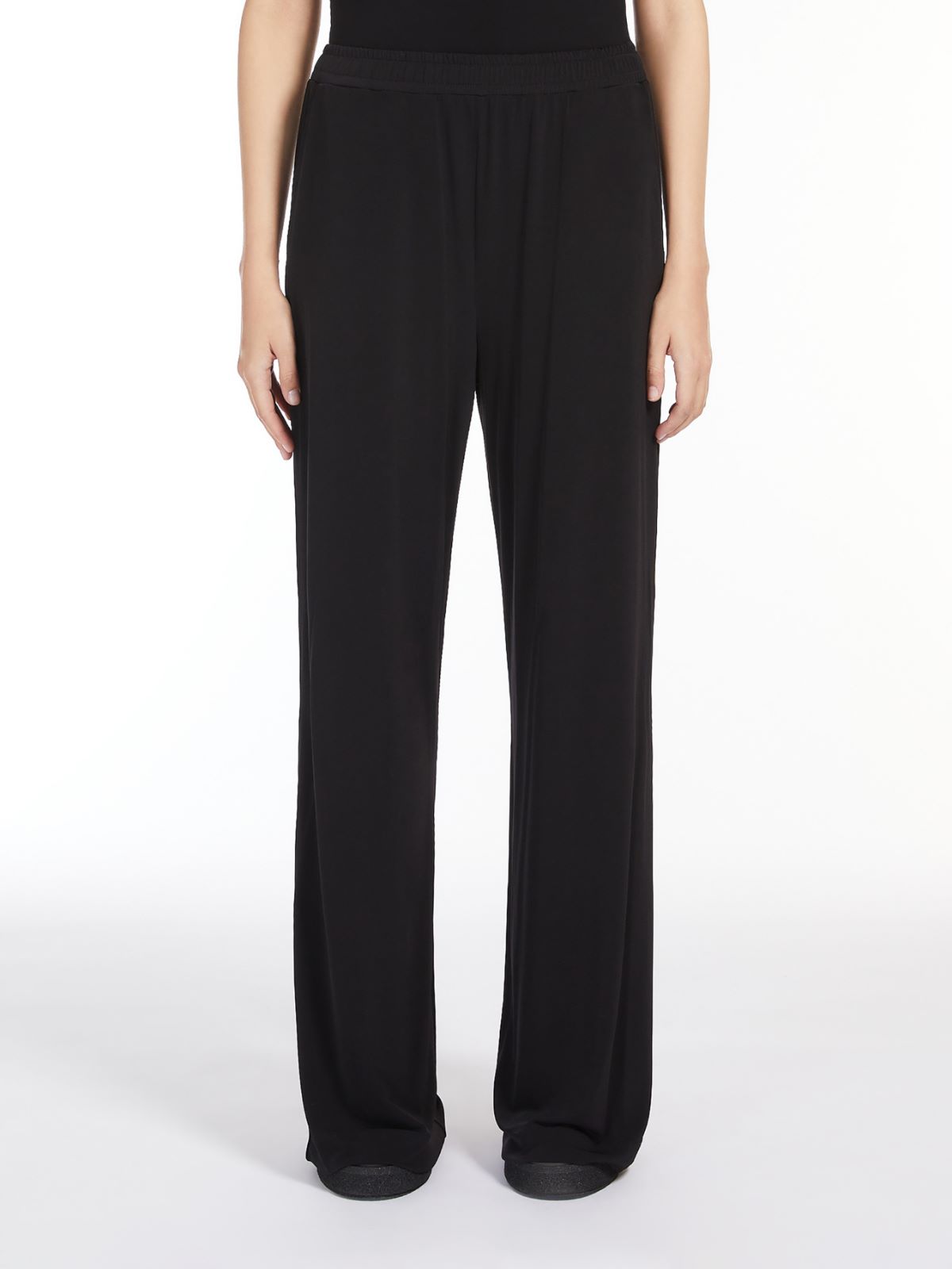 Jersey straight trousers