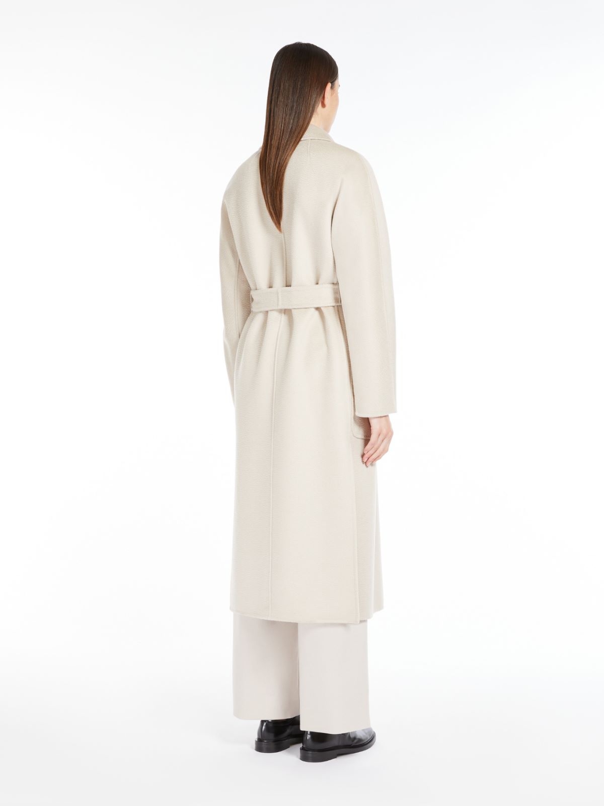 Cashmere and wool wrap coat