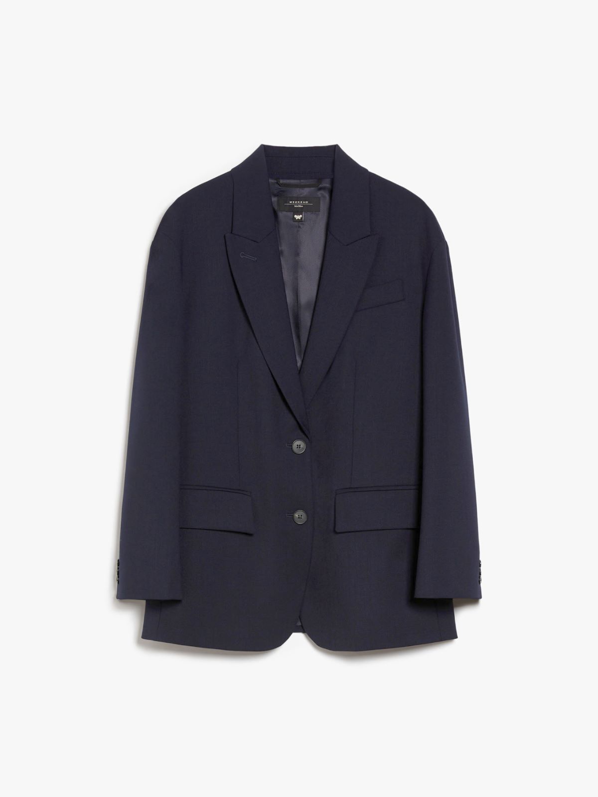 Oversized wool-blend gabardine blazer