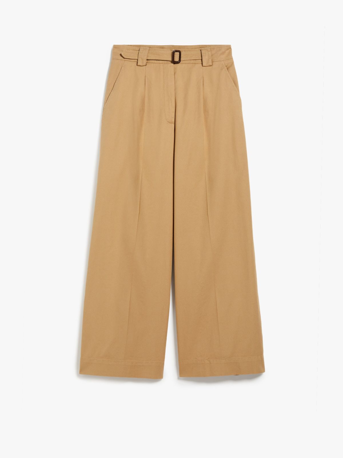 Wide-fit cotton trousers