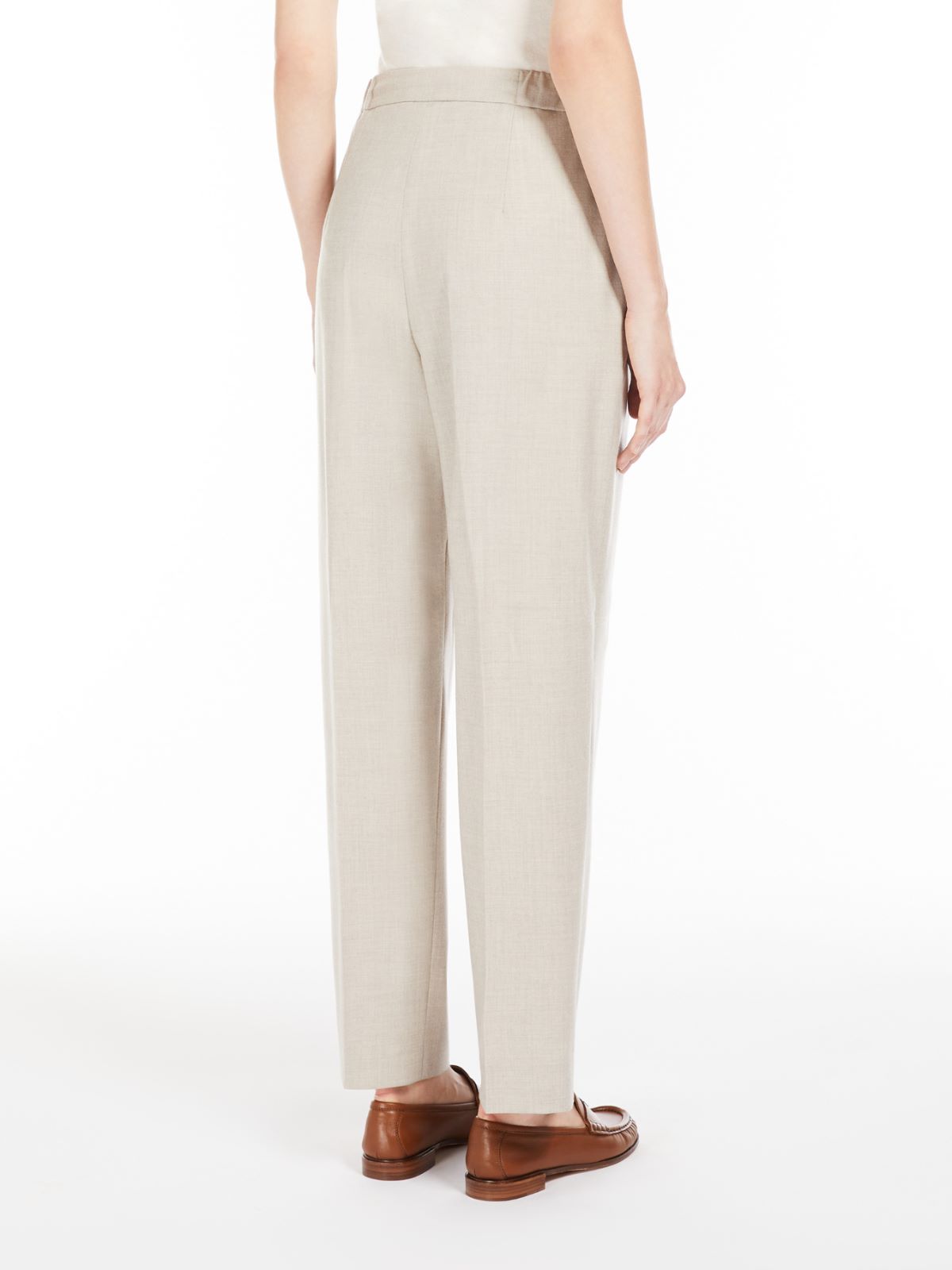 Cashmere foulé trousers