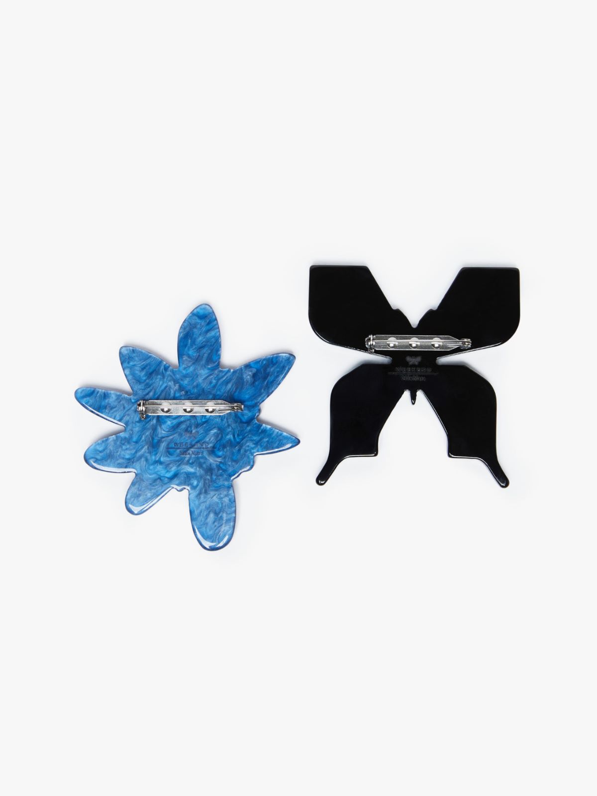 Set of 2 resin brooches