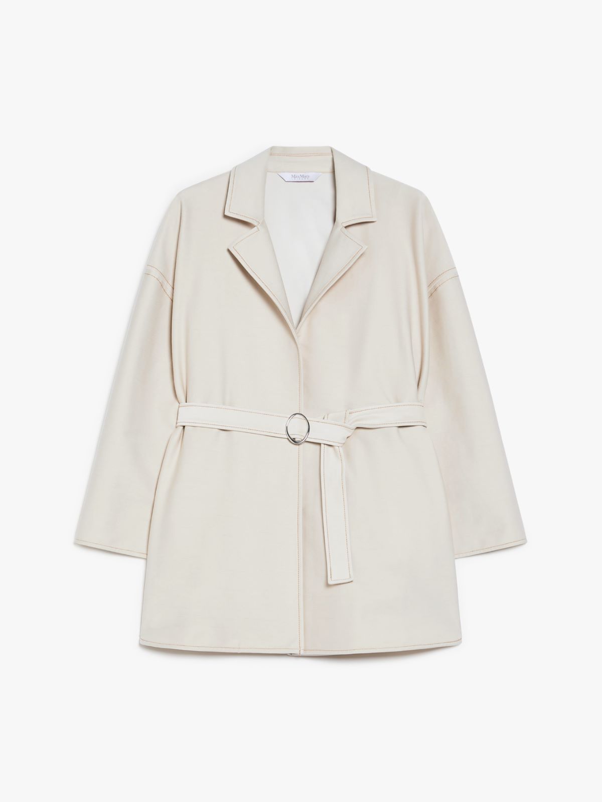 Jersey jacket with belt