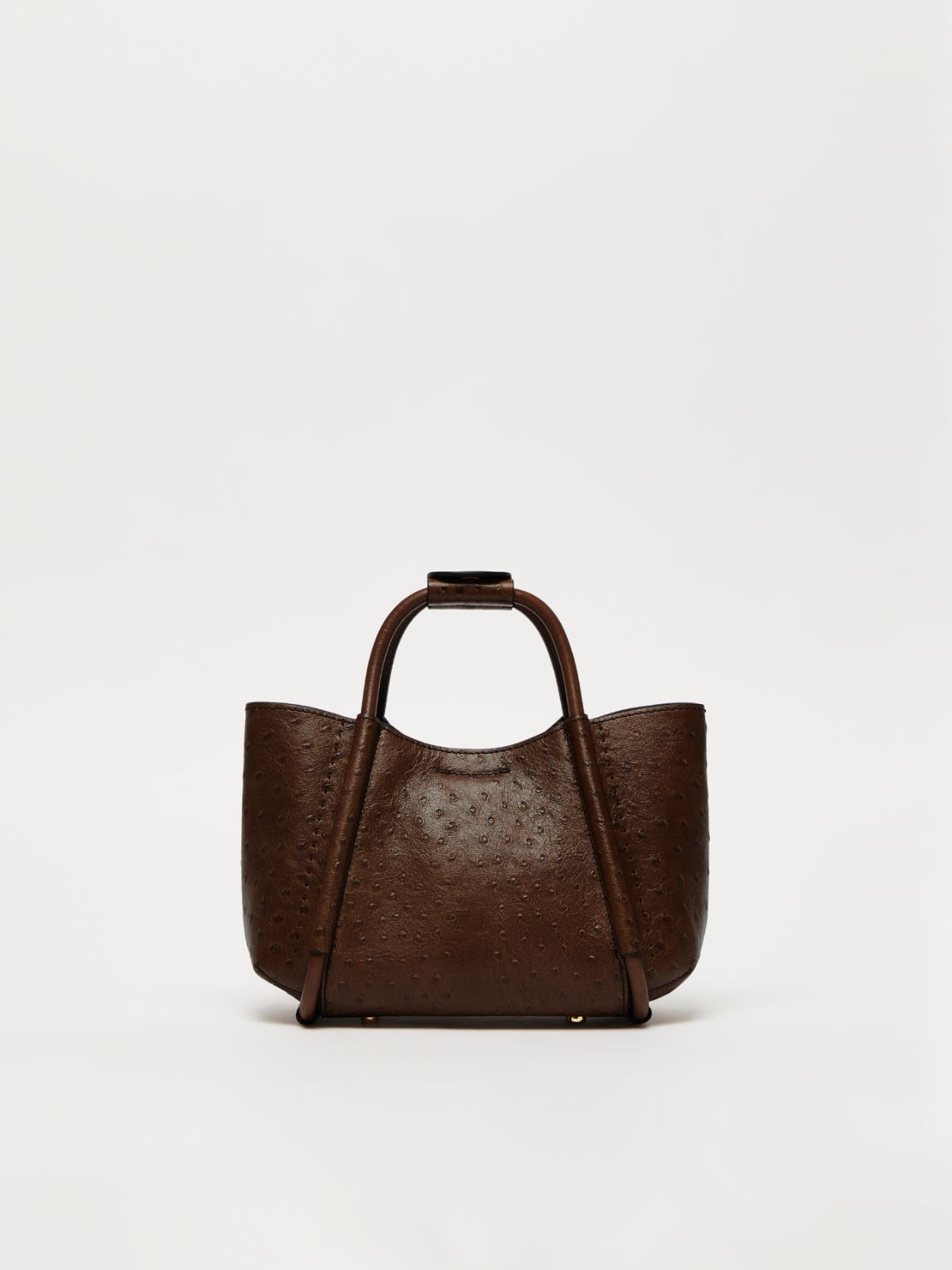 Extra-small ostrich-print leather Marine Bag
