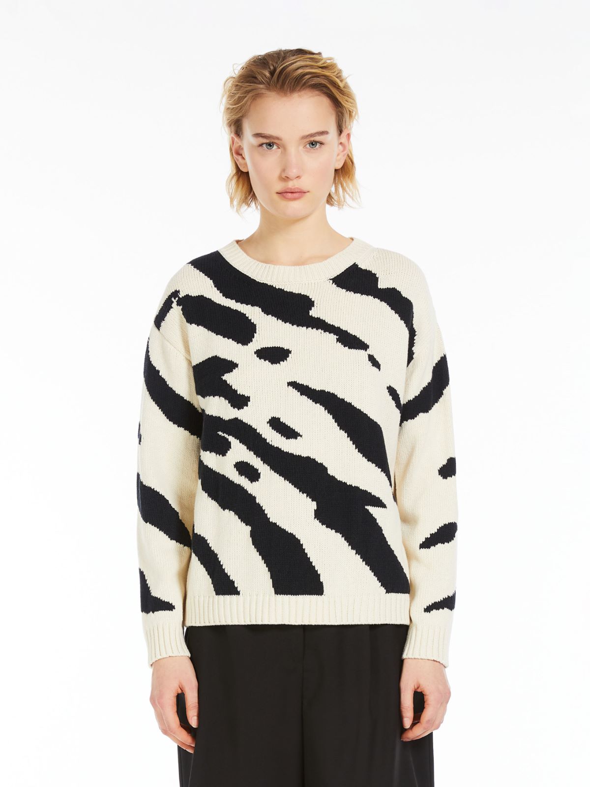 Cotton inlay sweater