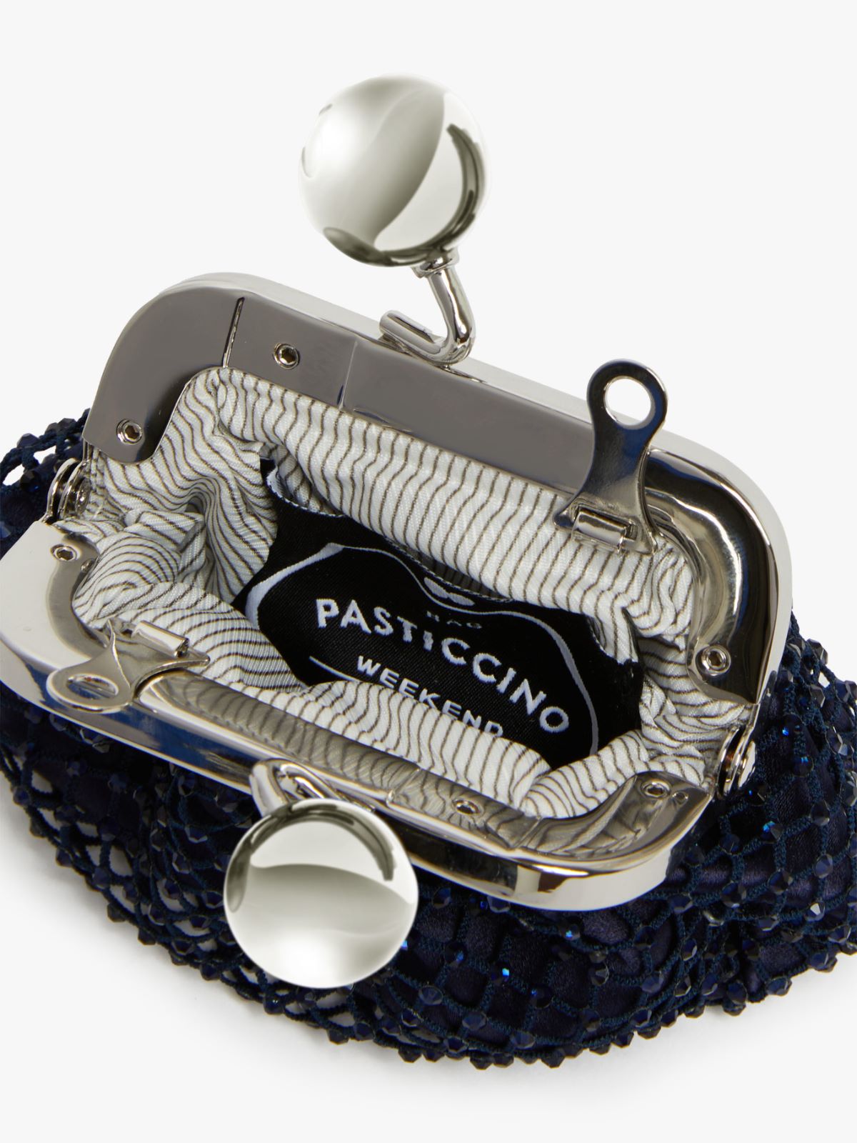 Rhinestone and satin Nano Pasticcino Bag