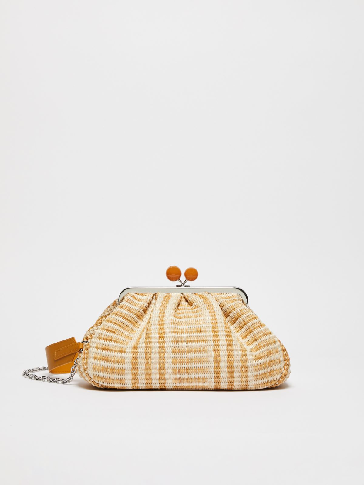 Medium raffia-look jacquard Pasticcino Bag