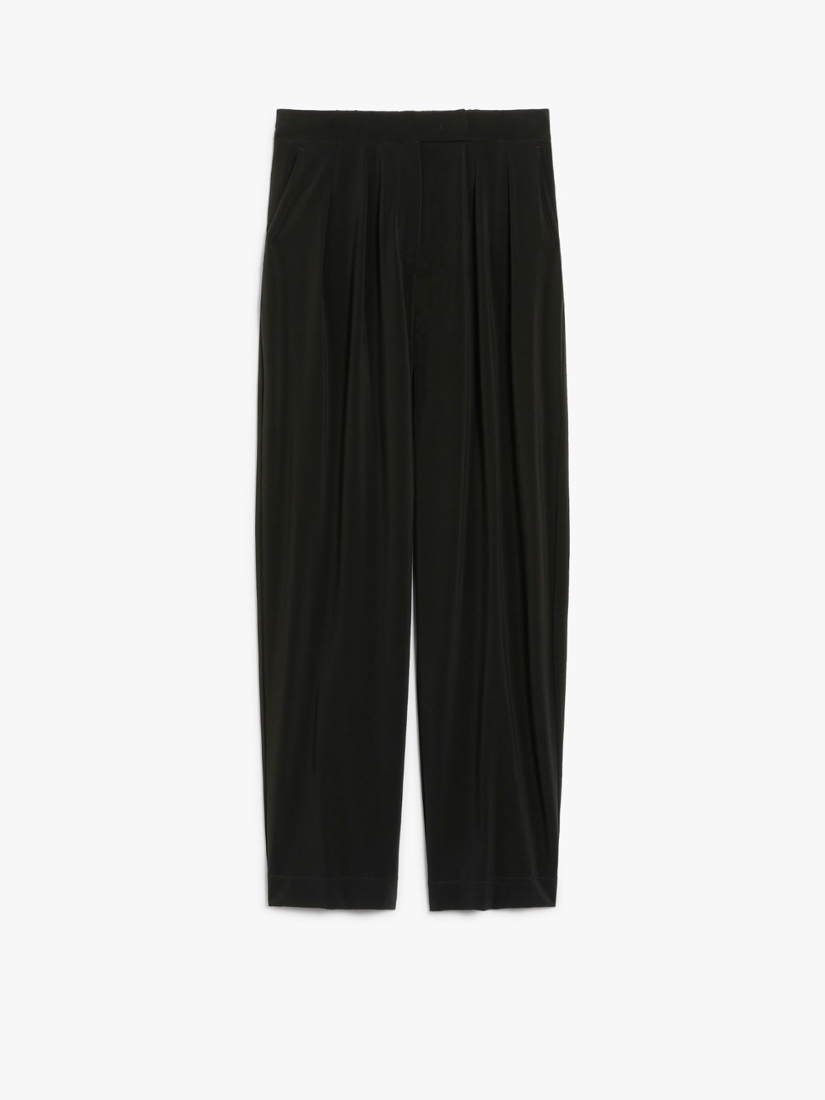 Jersey crepe carrot trousers