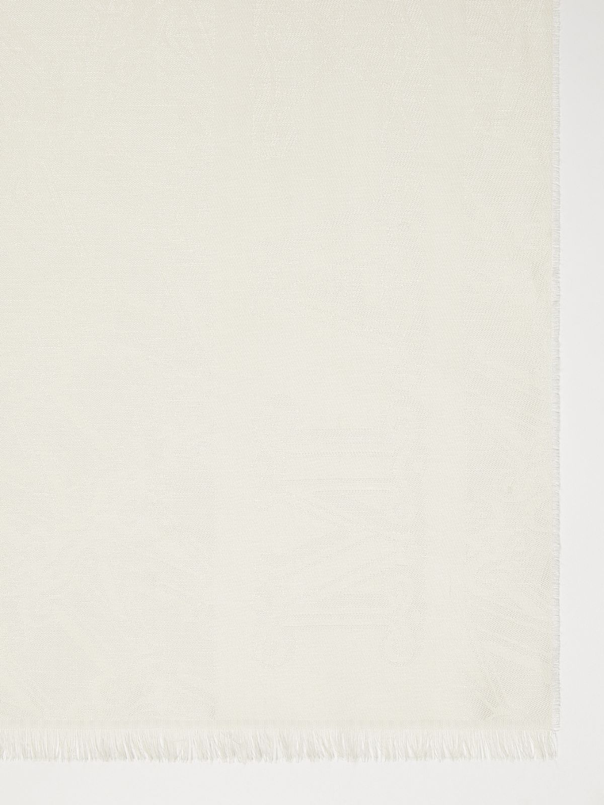 Jacquard-knit wool, silk and linen stole