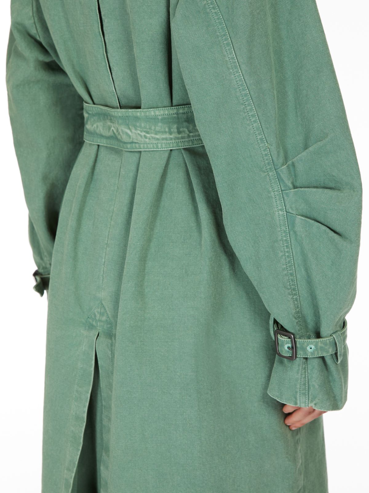 Canvas oversized trench coat