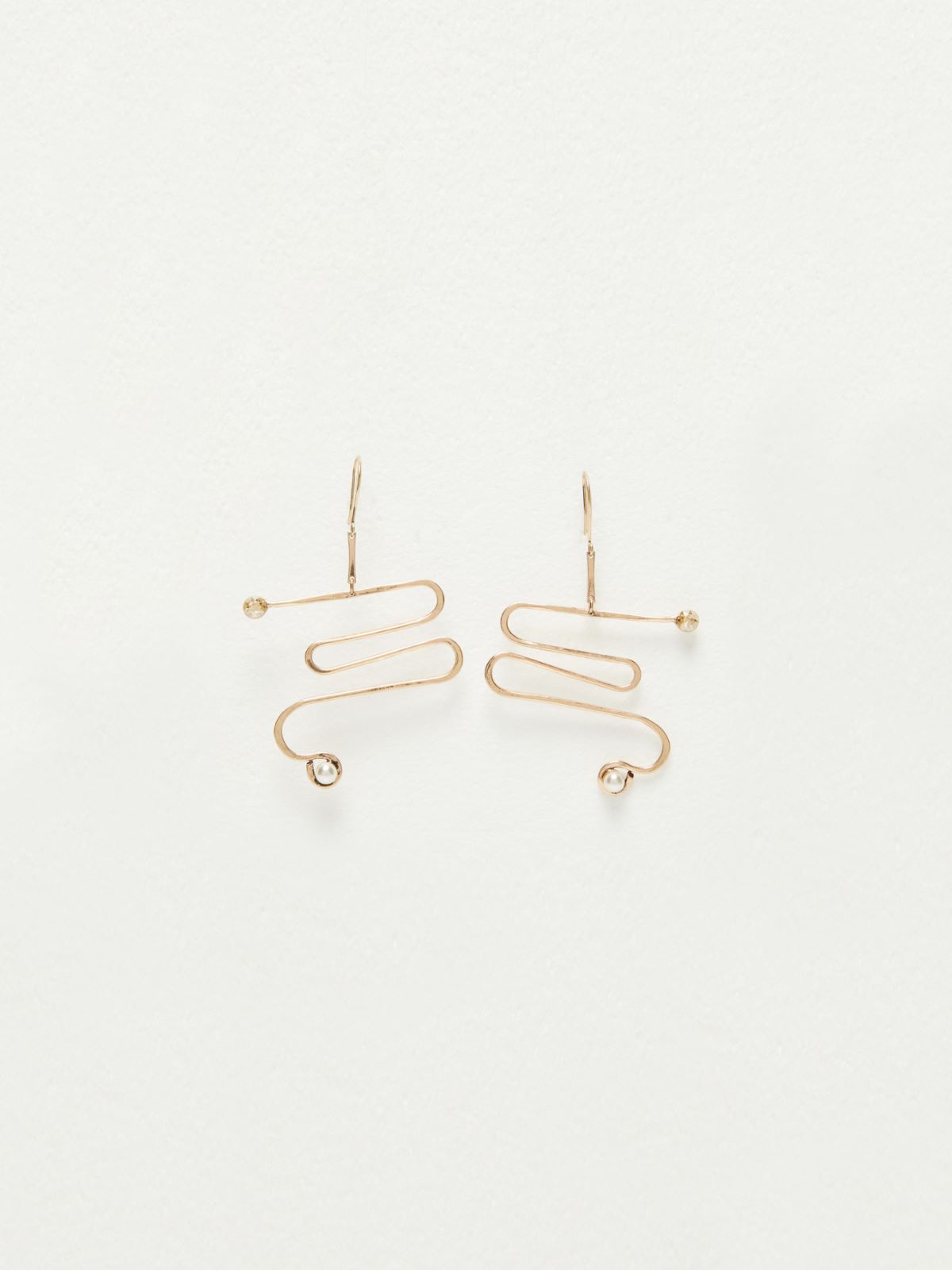 Metal spring earrings