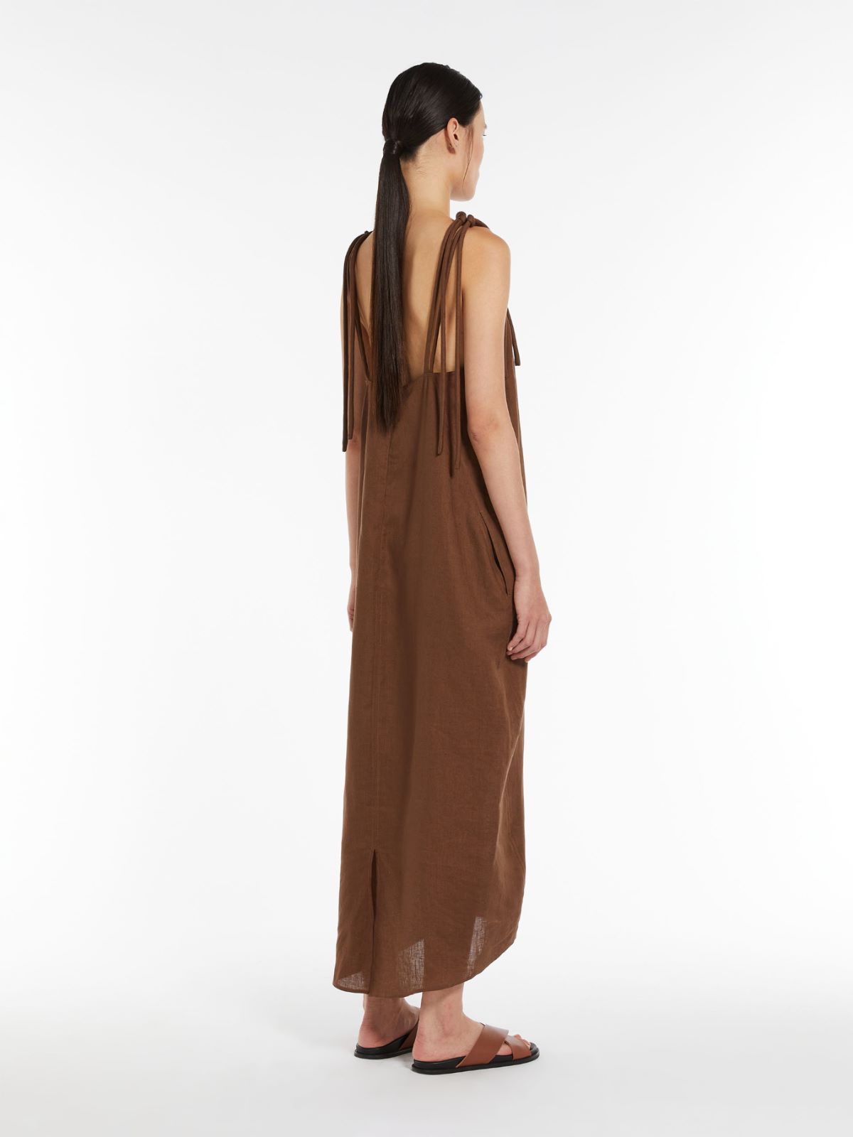 Linen canvas cocoon dress