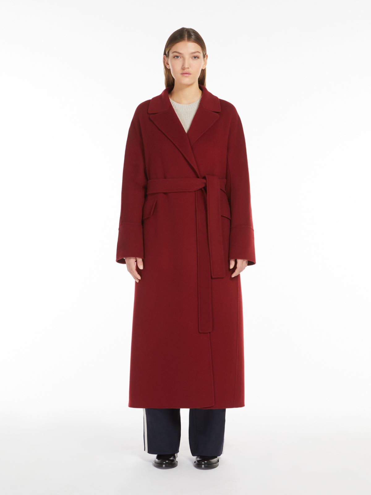 Wool wrap coat