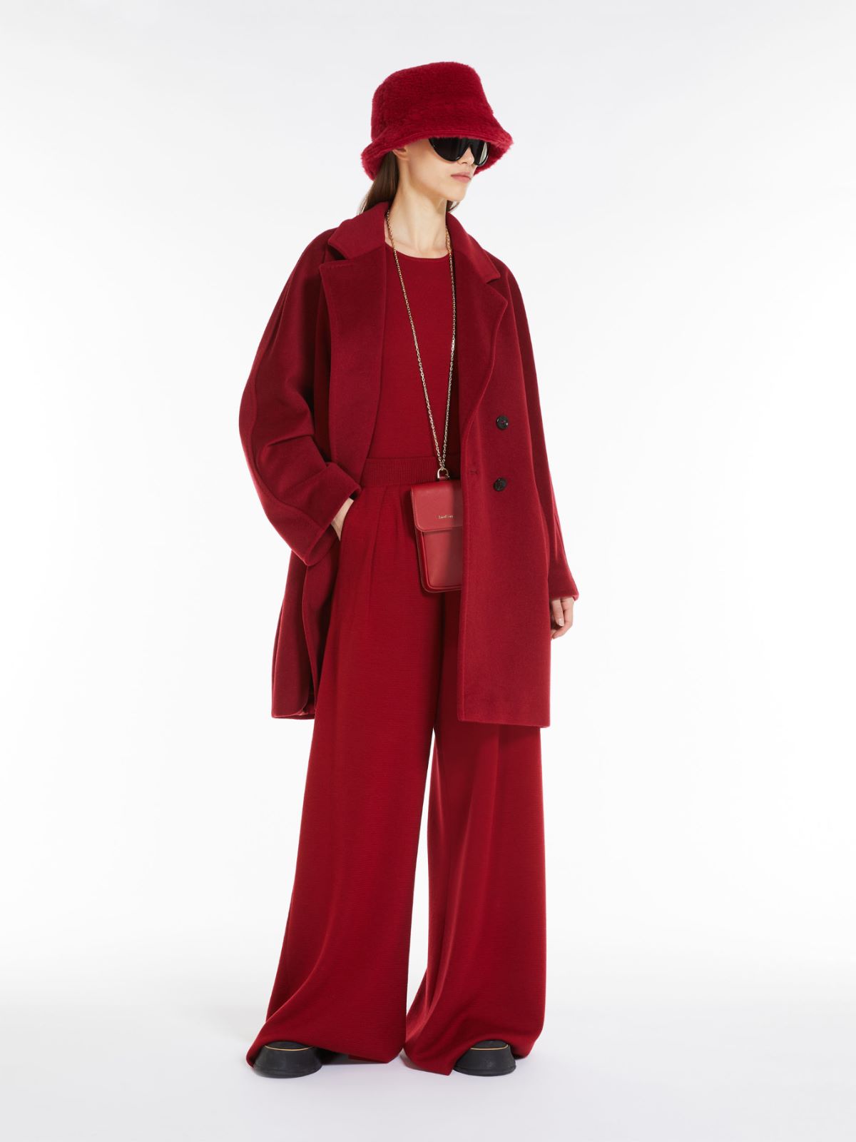 Short 101801 Icon Coat in wool and cashmere