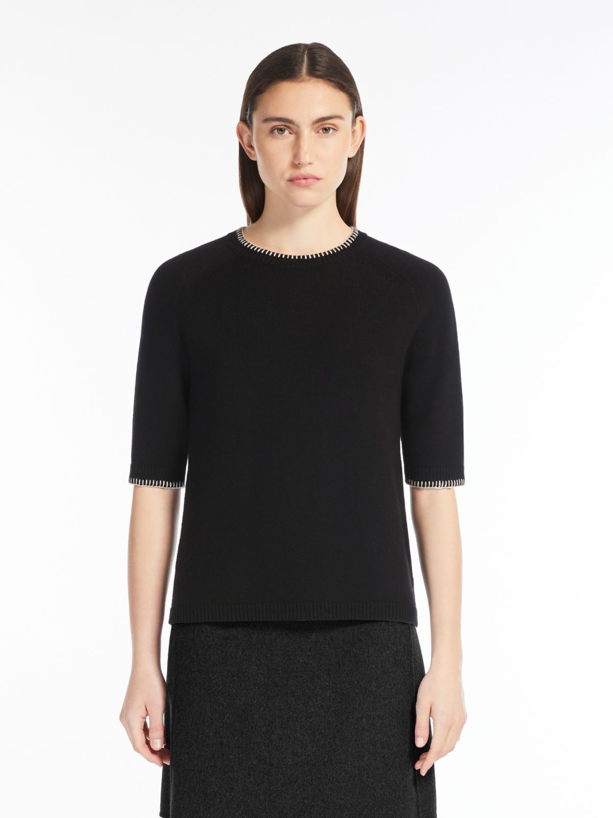 Wool and cashmere crew-neck jumper