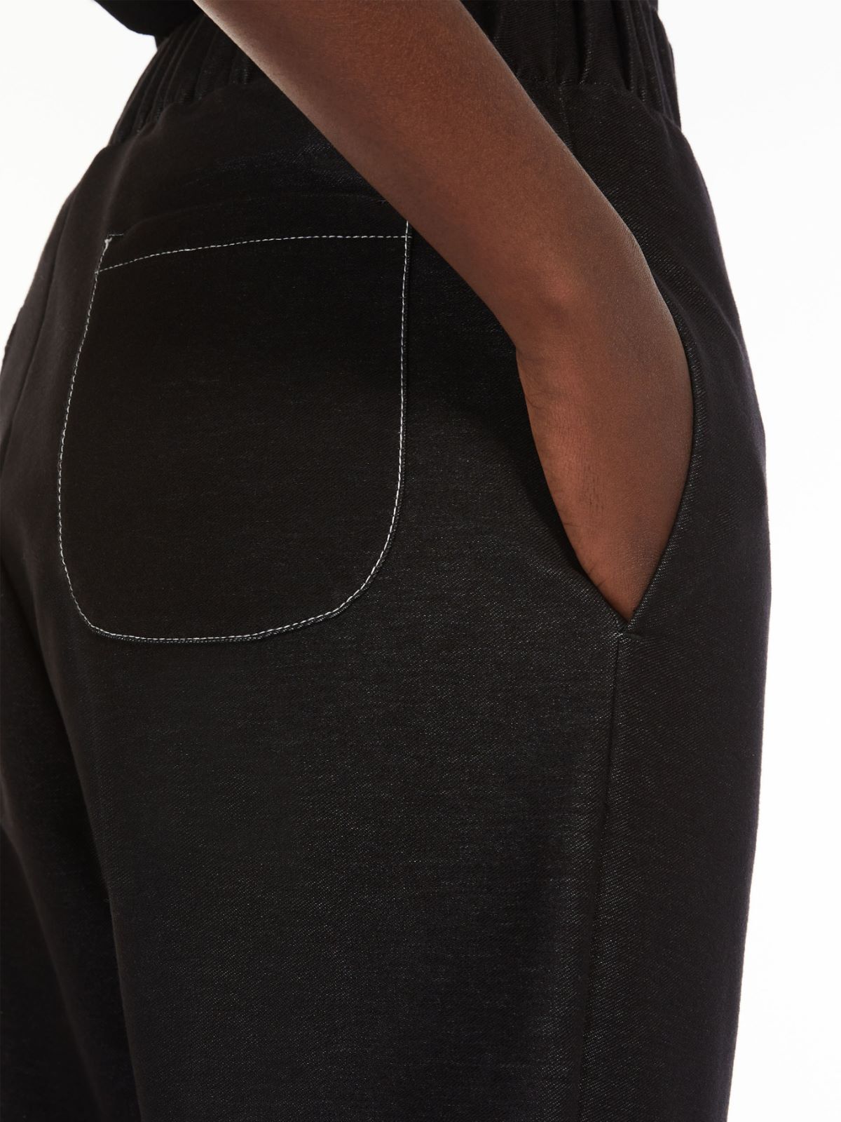 Denim-look jersey joggers