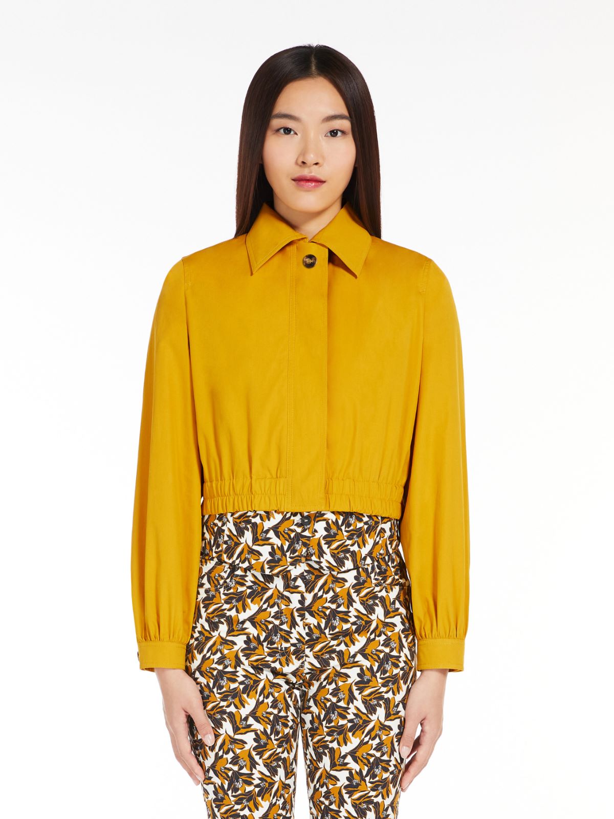 Cotton poplin bomber jacket