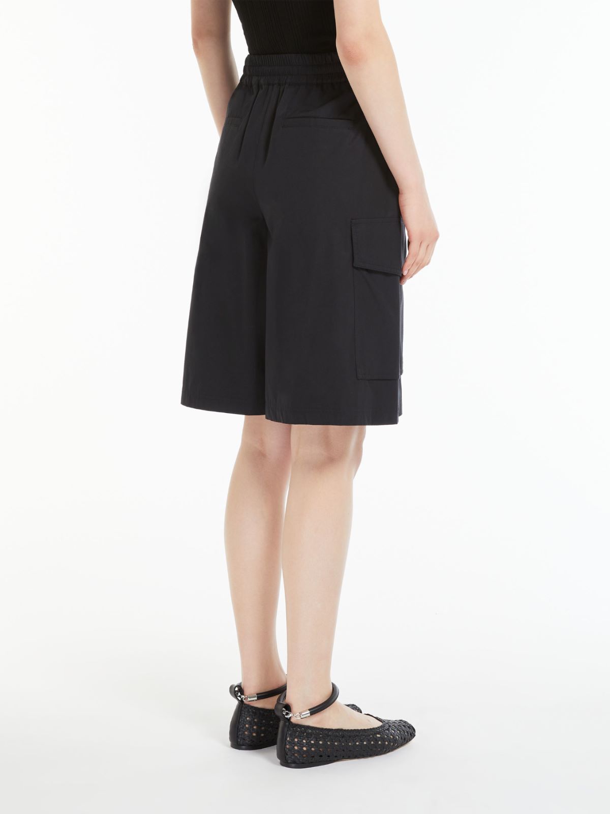 Cotton poplin Bermuda shorts