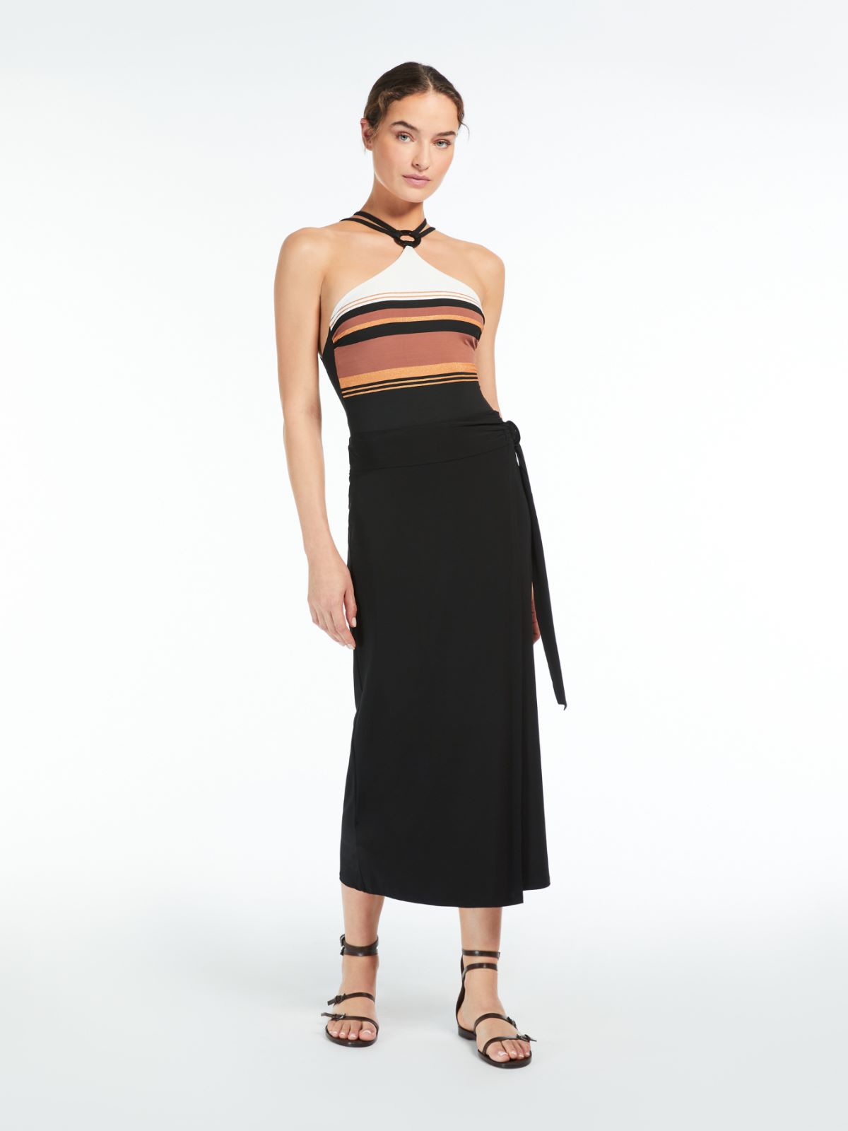 Jacquard jersey one-piece swimsuit