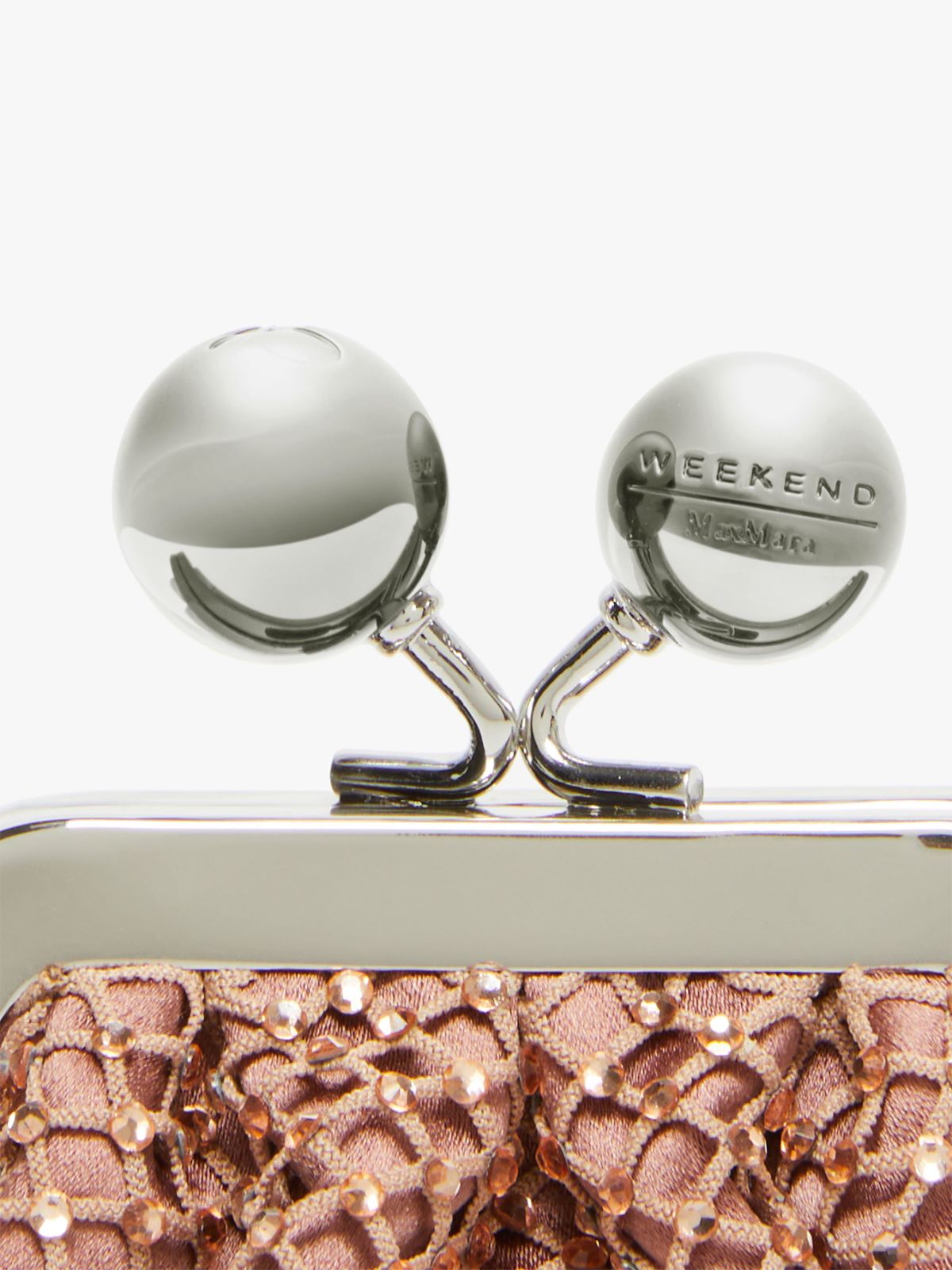 Rhinestone and satin Nano Pasticcino Bag