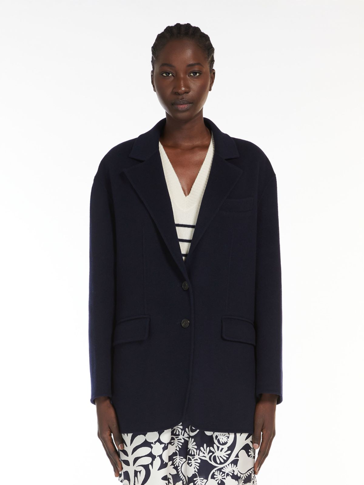 Single-breasted wool jacket