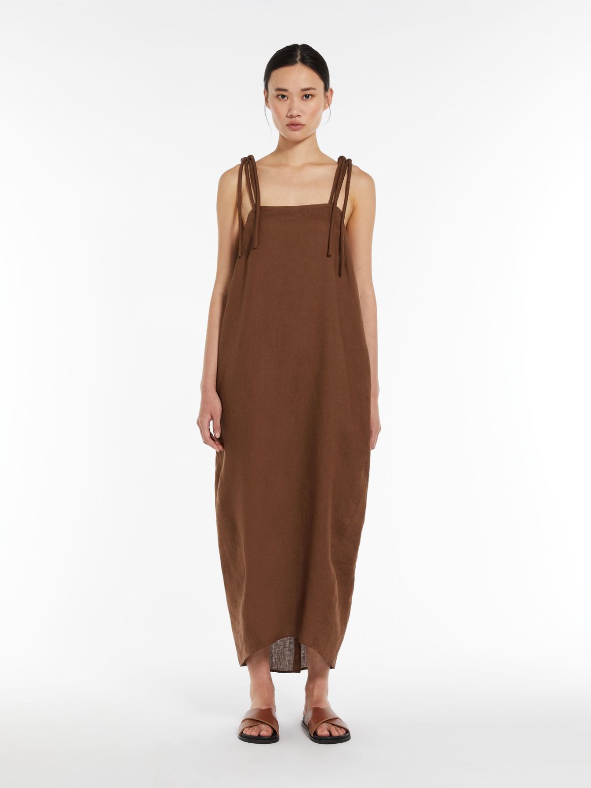 Linen canvas cocoon dress