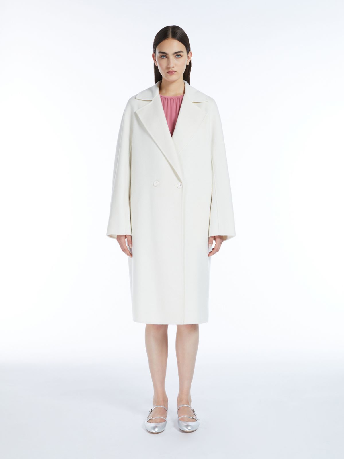 Double-breasted wool and cashmere coat