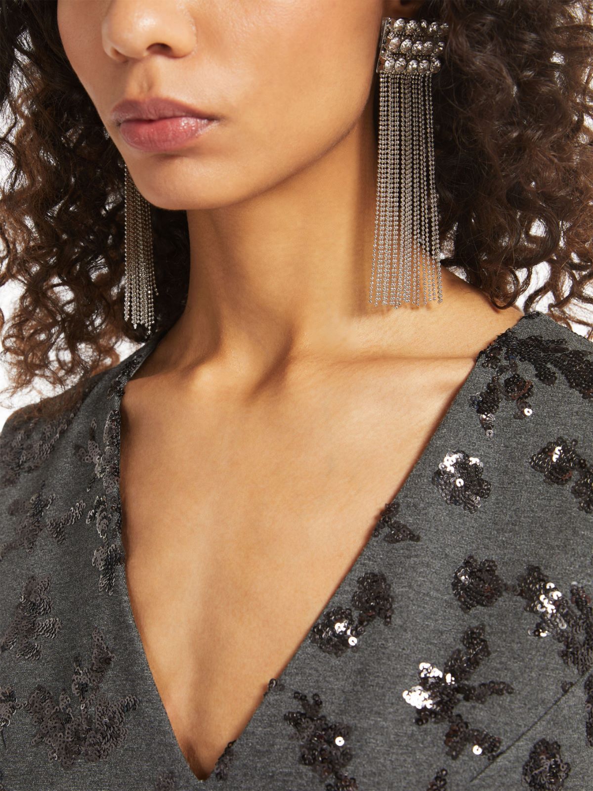 Multi-strand metal earrings