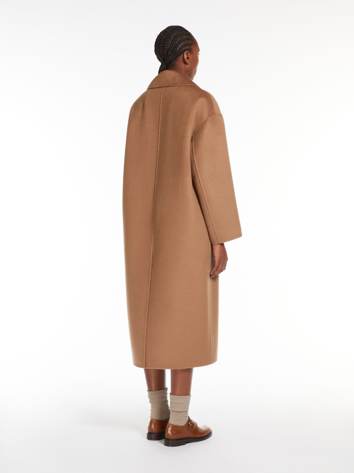 Double-breasted wool and cashmere coat