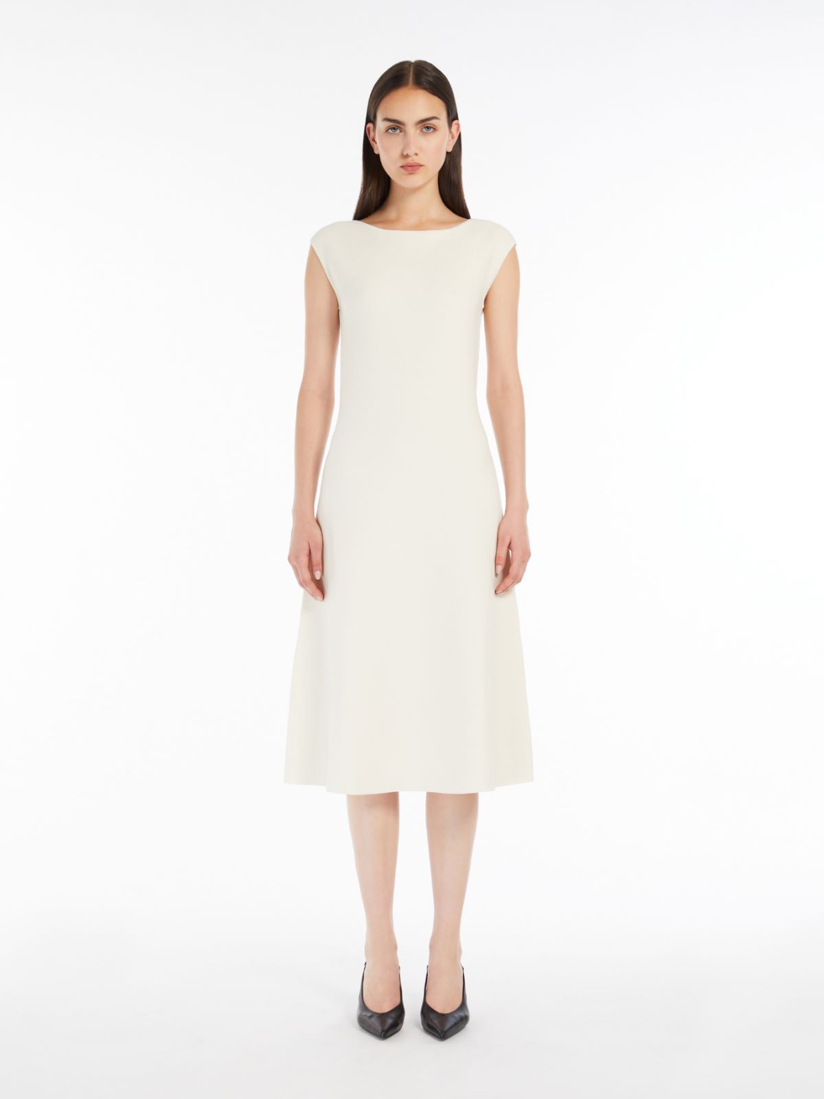 Stretch-viscose flared dress