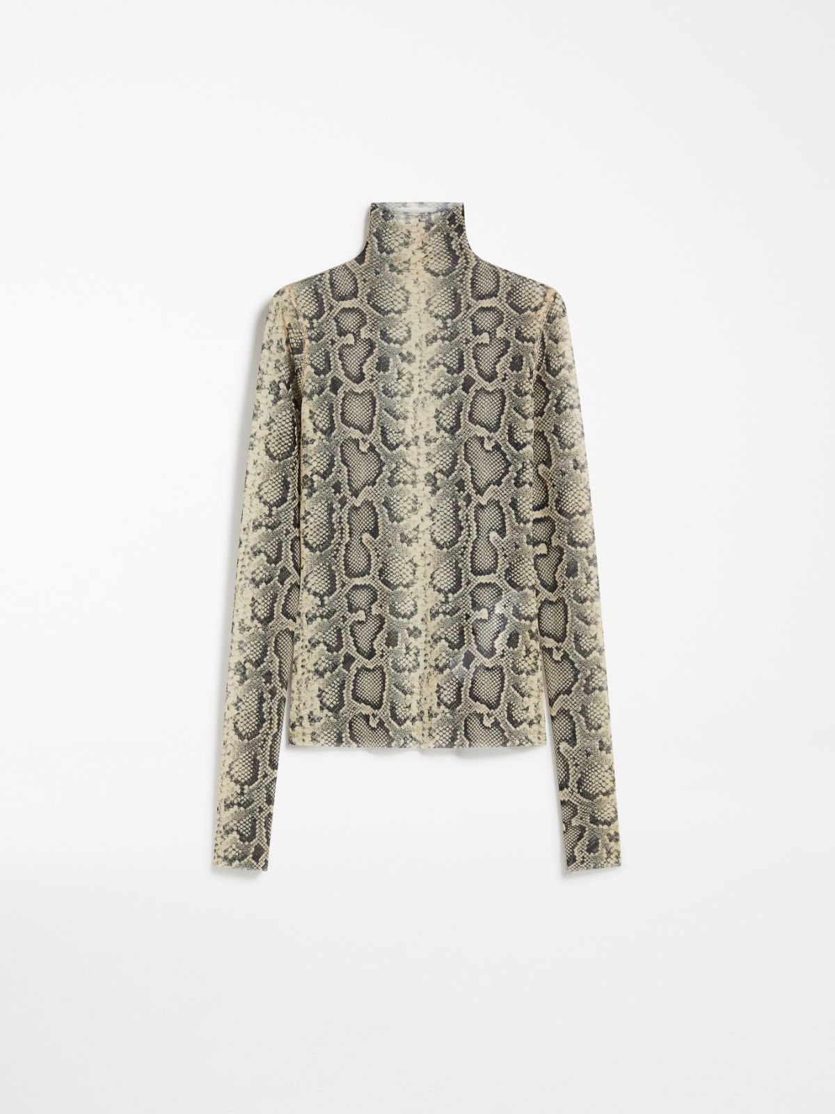 Printed tulle T-shirt