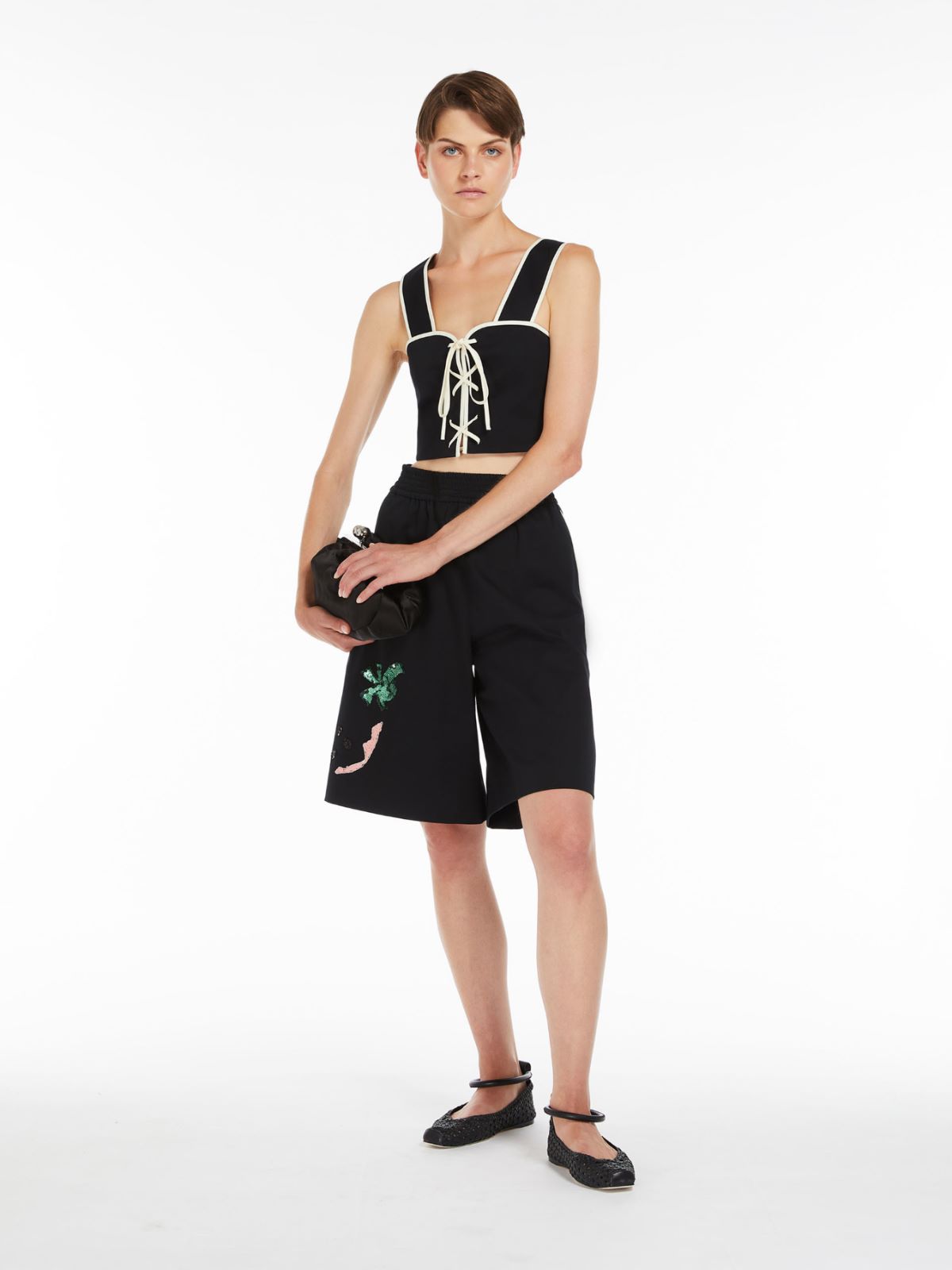 Cotton gabardine top