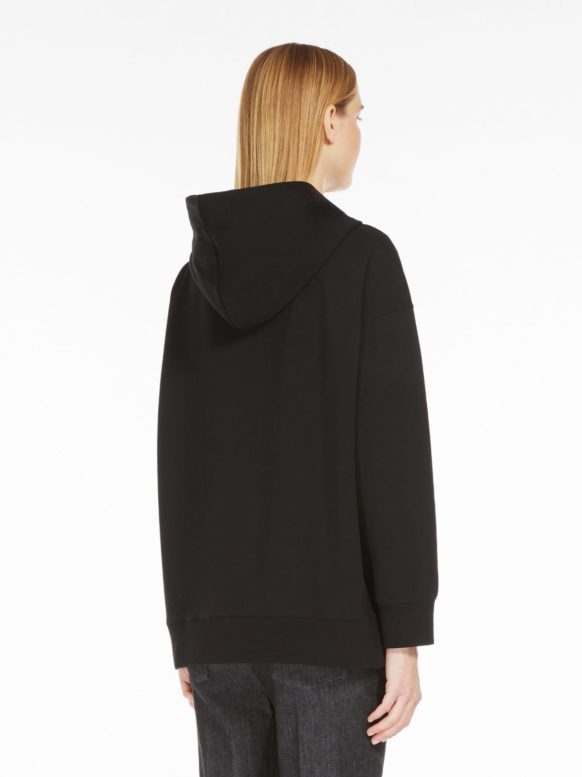 Zip-up cotton sweatshirt