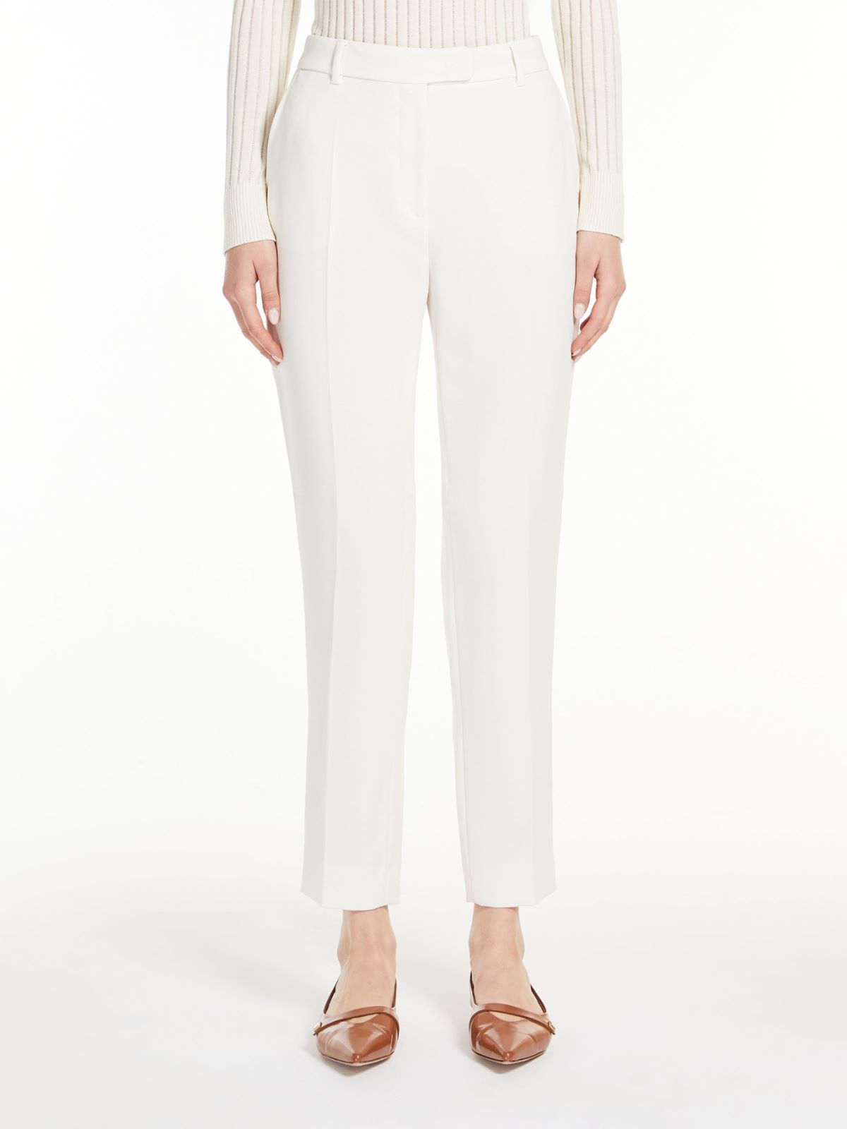 Slim fit cady trousers