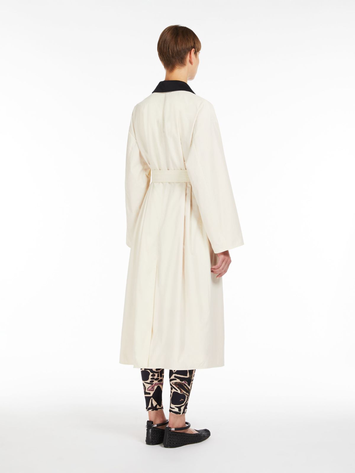 Water-repellent cotton canvas duster coat
