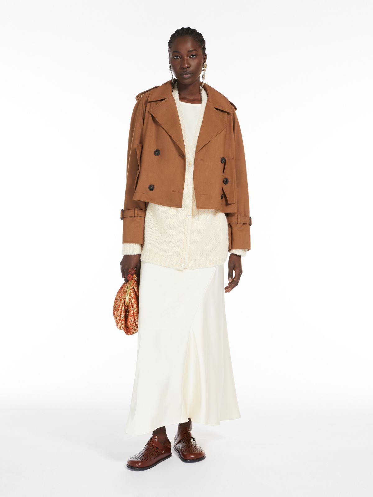 Oversized alpaca and cotton cardigan