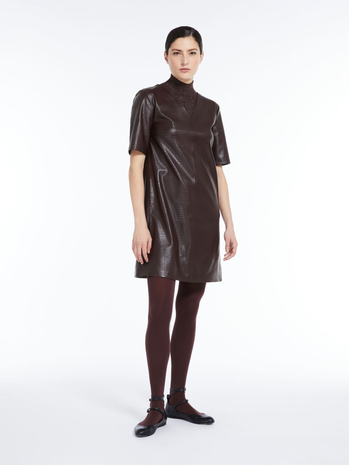 Crocodile-print dress