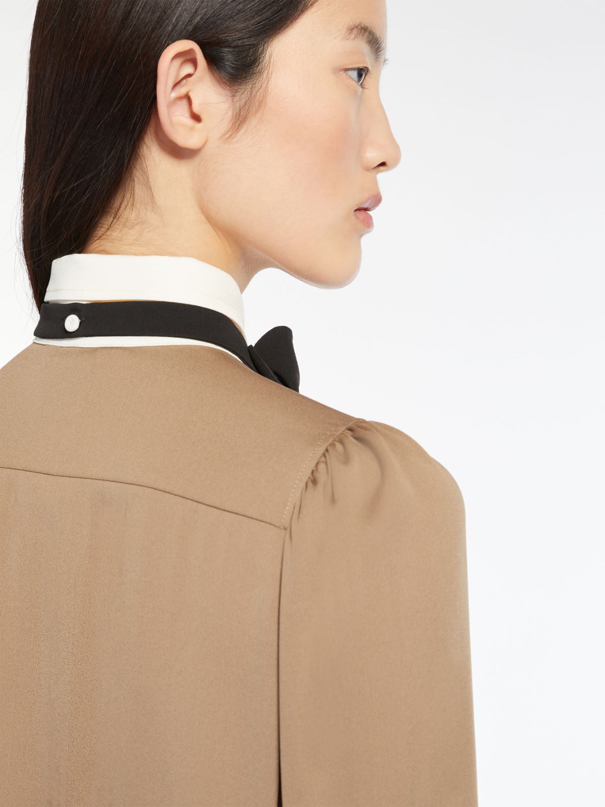 Short jumpsuit in silk charmeuse