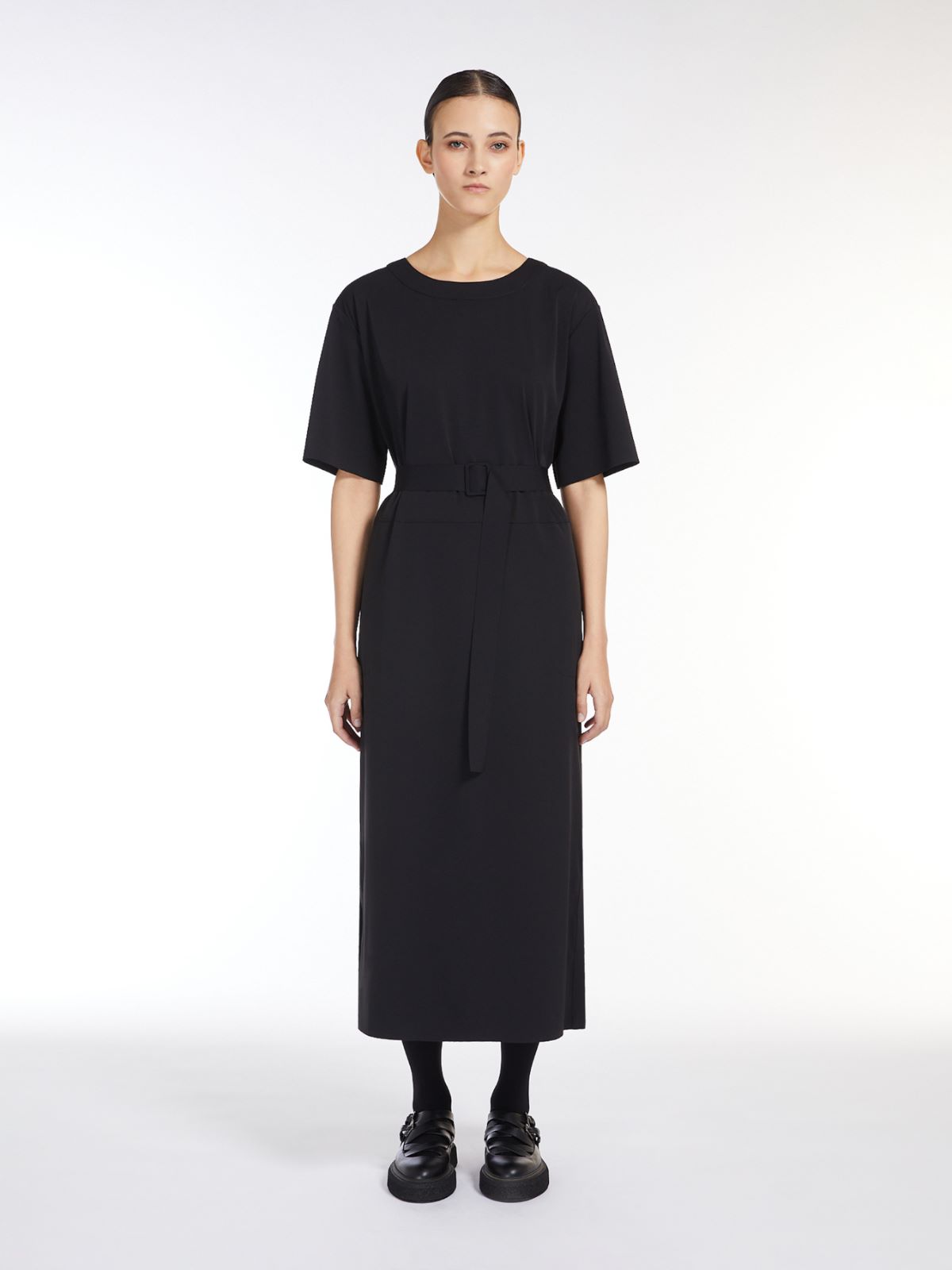 Technical jersey T-shirt dress