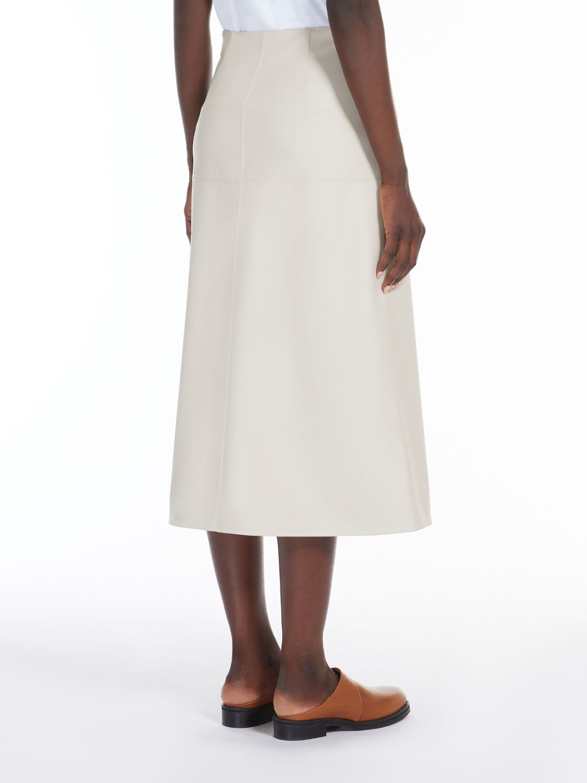 Coated jersey skirt