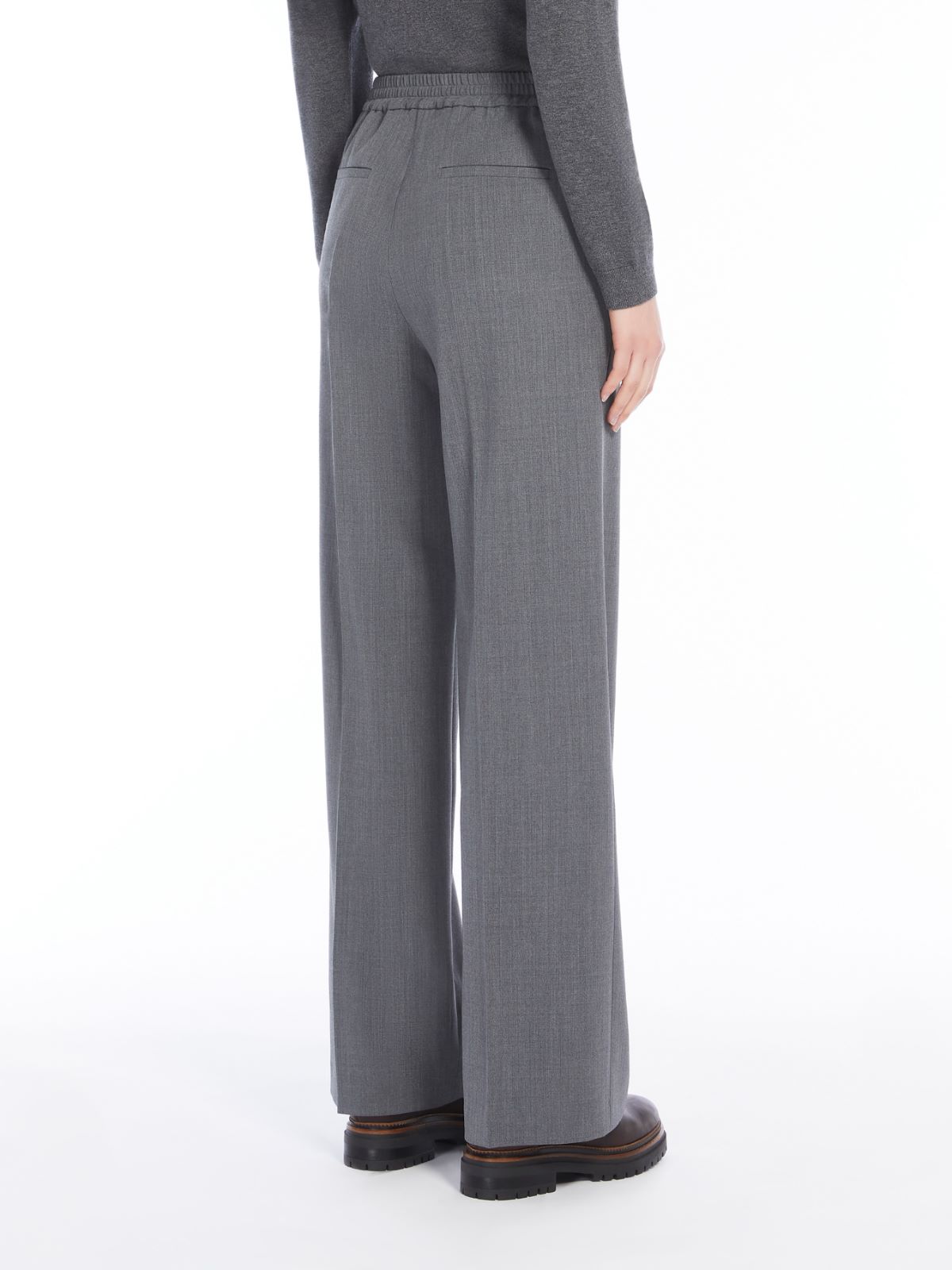 Wool gabardine trousers
