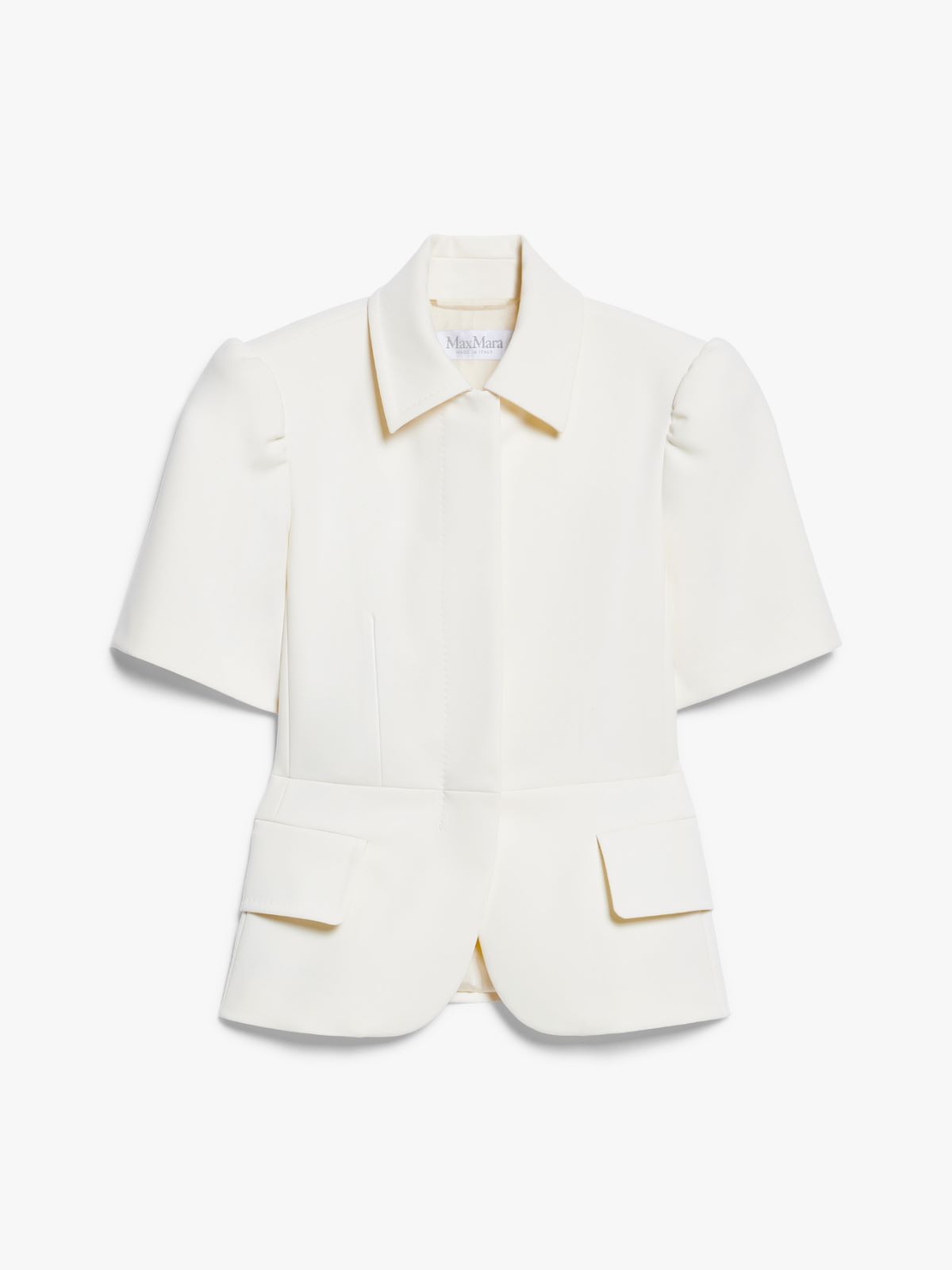 Fitted jacket in stretch sablé