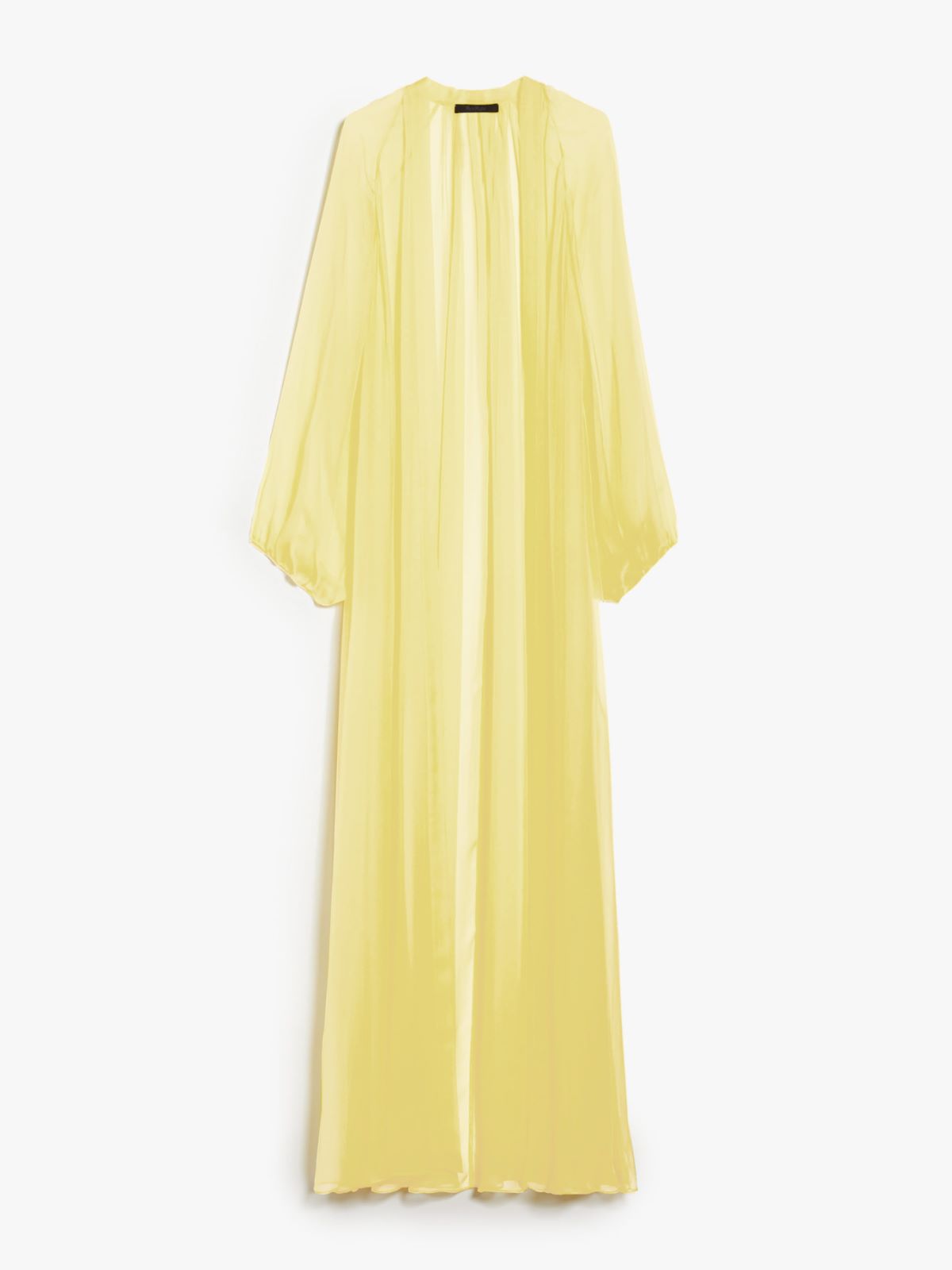 Silk chiffon duster coat