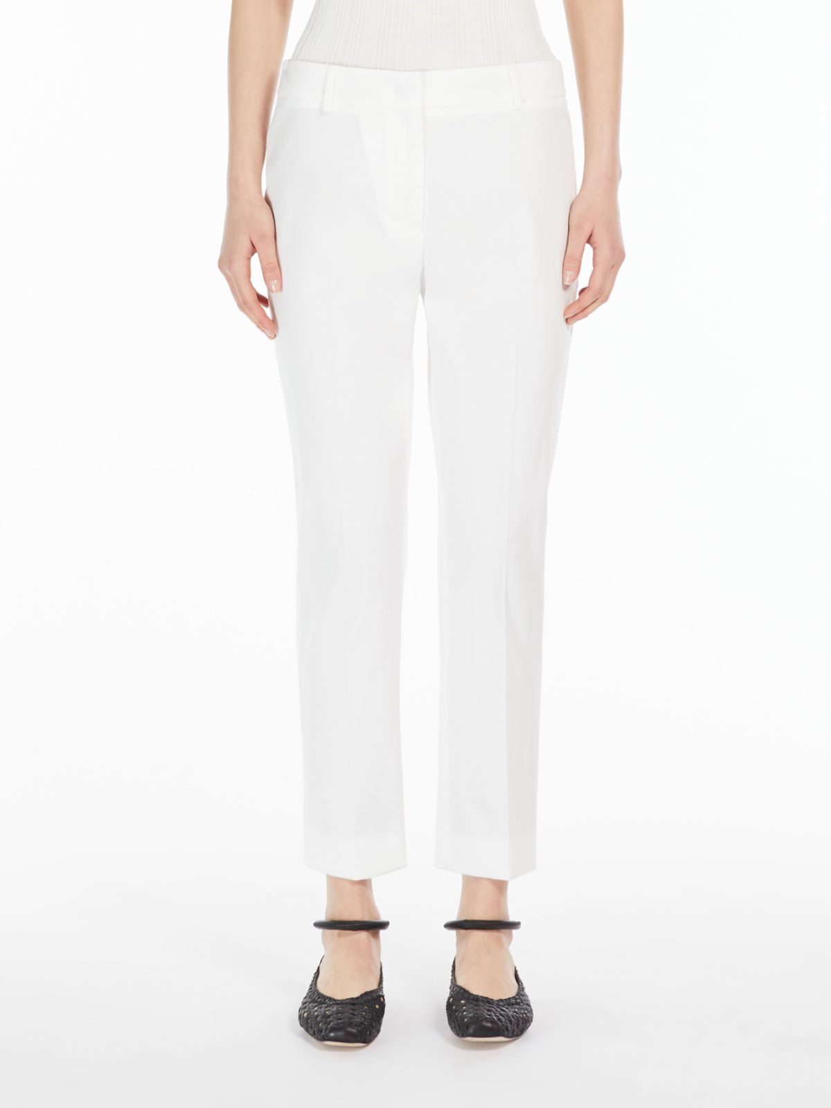 Cotton gabardine trousers